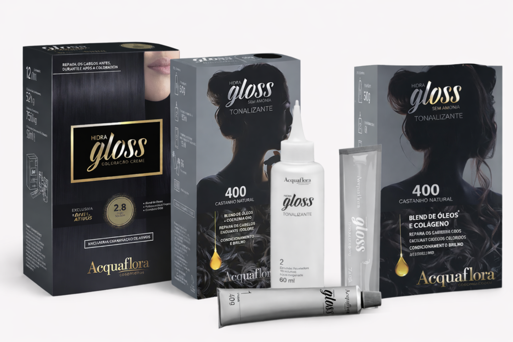 AcquaFlora Hidra Gloss — tonalizante para couro cabeludo sensível