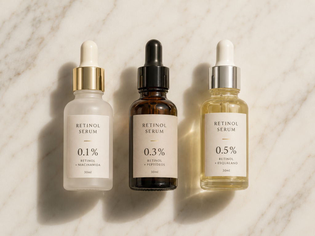 Concentração de retinol para pele madura — tabela de progressão por perfil e tolerância