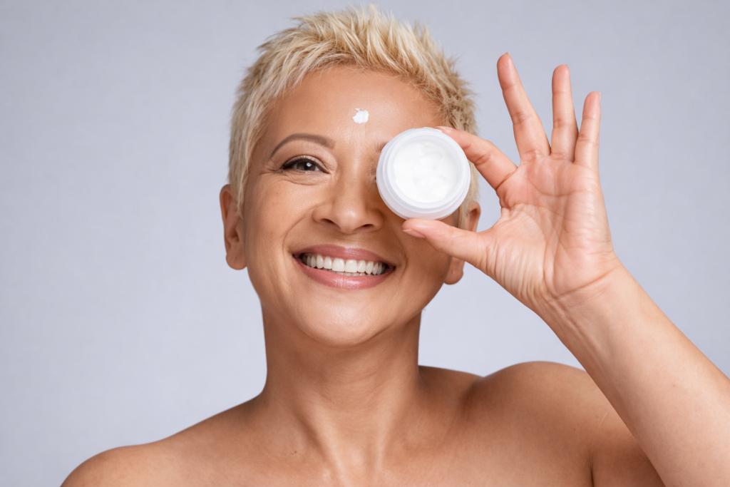 Quando usar protetor solar separado do creme anti-idade — pele madura com manchas ou exposição solar