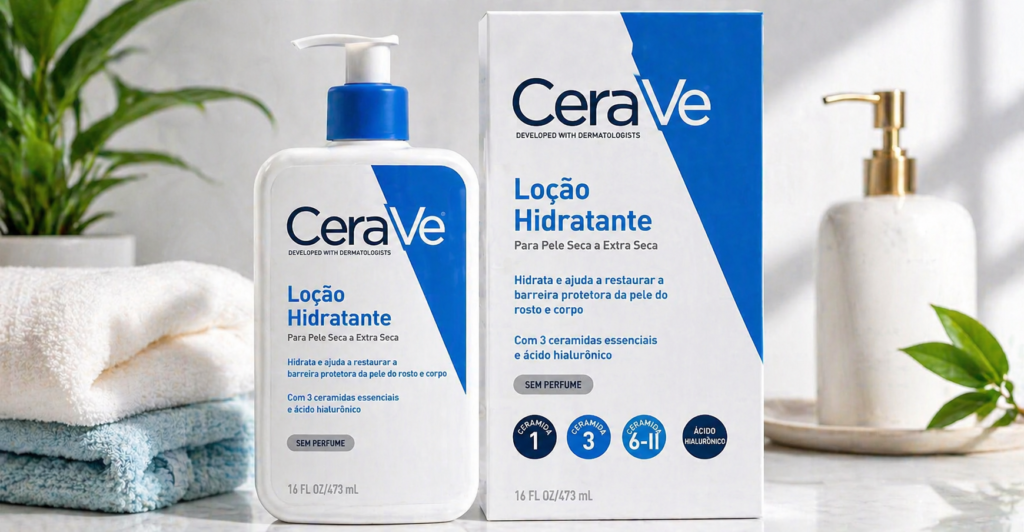 CeraVe Loção Hidratante Corporal 3 Ceramidas — melhor hidratante para pele madura 2026