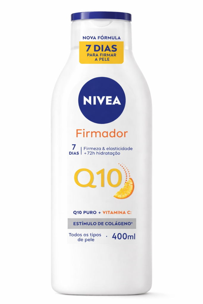 NIVEA Q10 Firmador Vitamina C — creme para flacidez corporal testado 2026