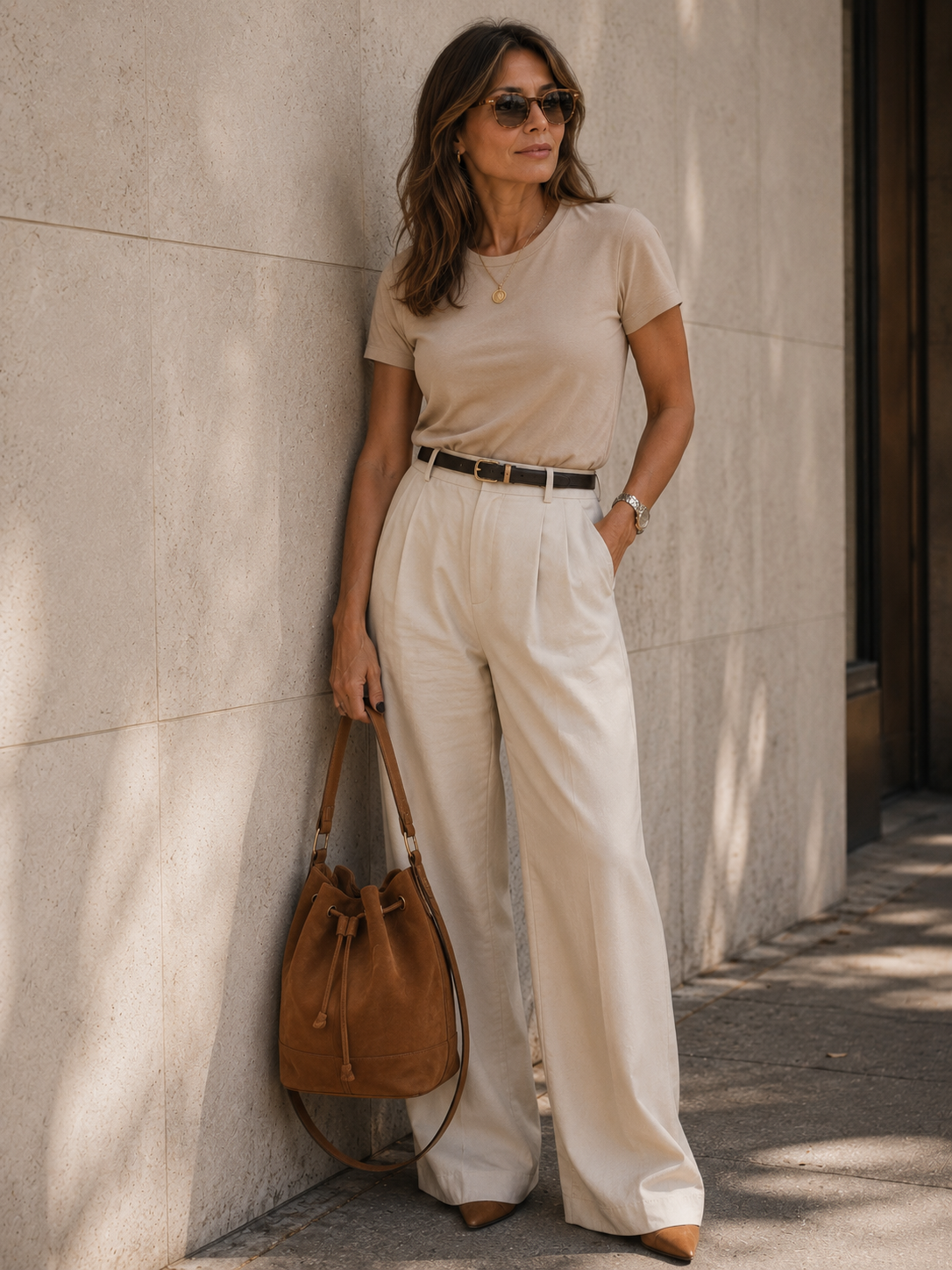 Bucket bag — bolsa saco dos anos 70 em couro estruturado