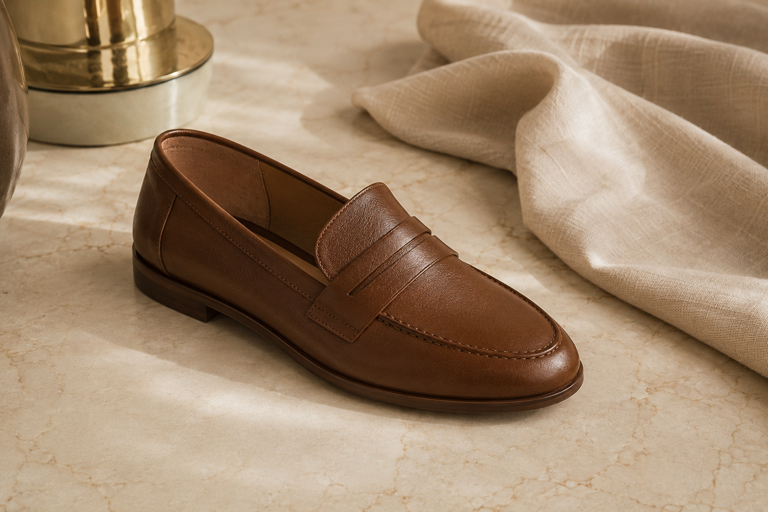 Mocassim de couro confortável para o dia a dia