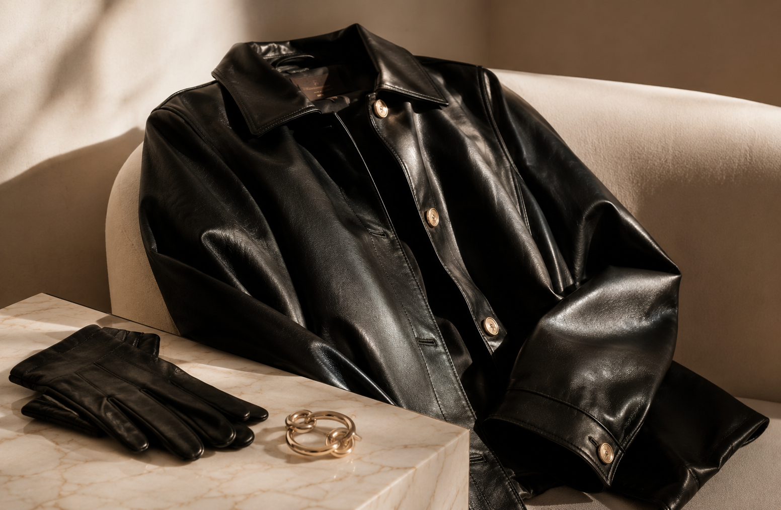 Jaqueta de couro feminina — peça atemporal de inverno para mulheres 40+