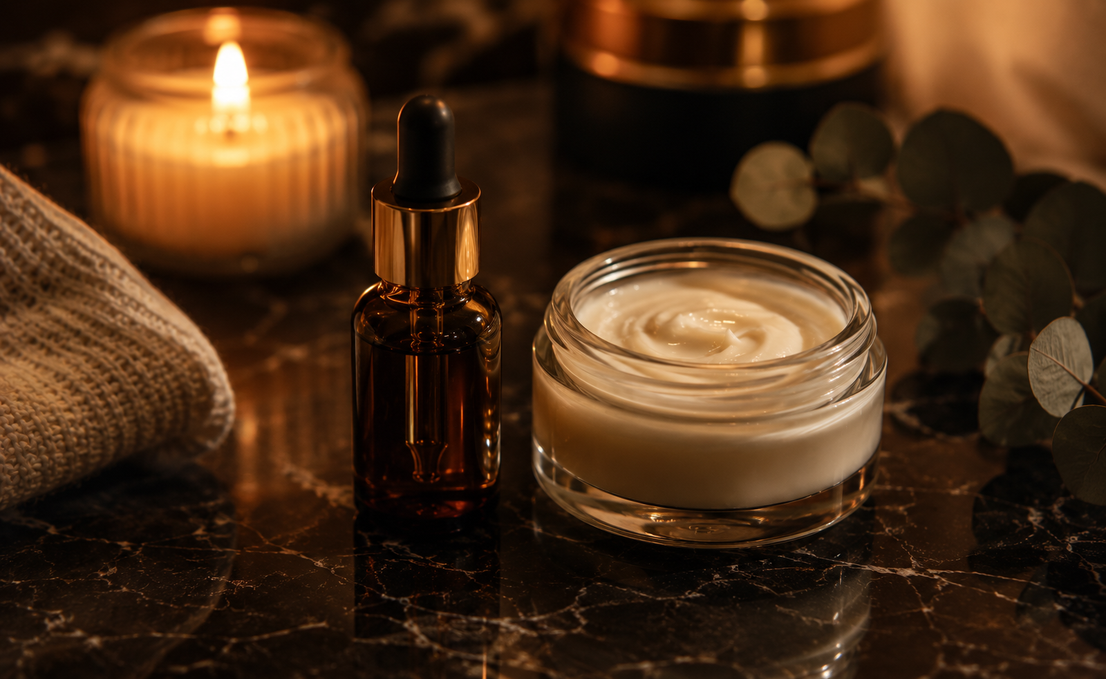 Produtos de hidratação para rotina de manhã e noite da pele madura
