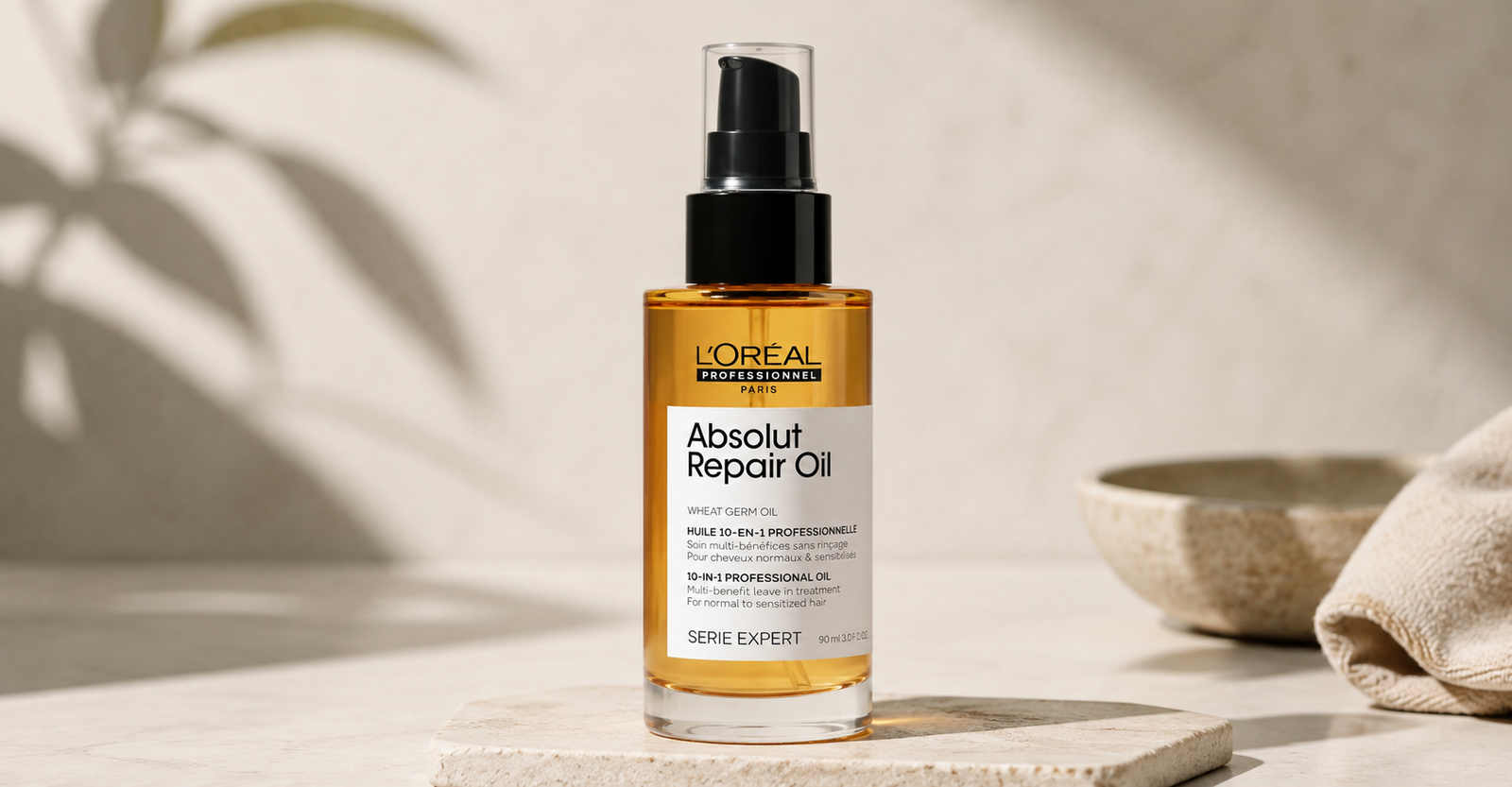 L'Oréal Absolut Repair Gold Quinoa — óleo capilar reparador para fios danificados
