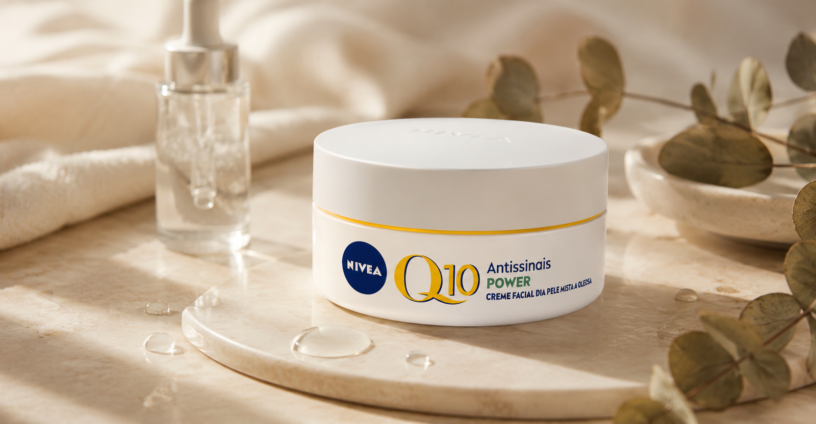 NIVEA Q10 Power Dia FPS 30 — hidratante acessível para pele madura