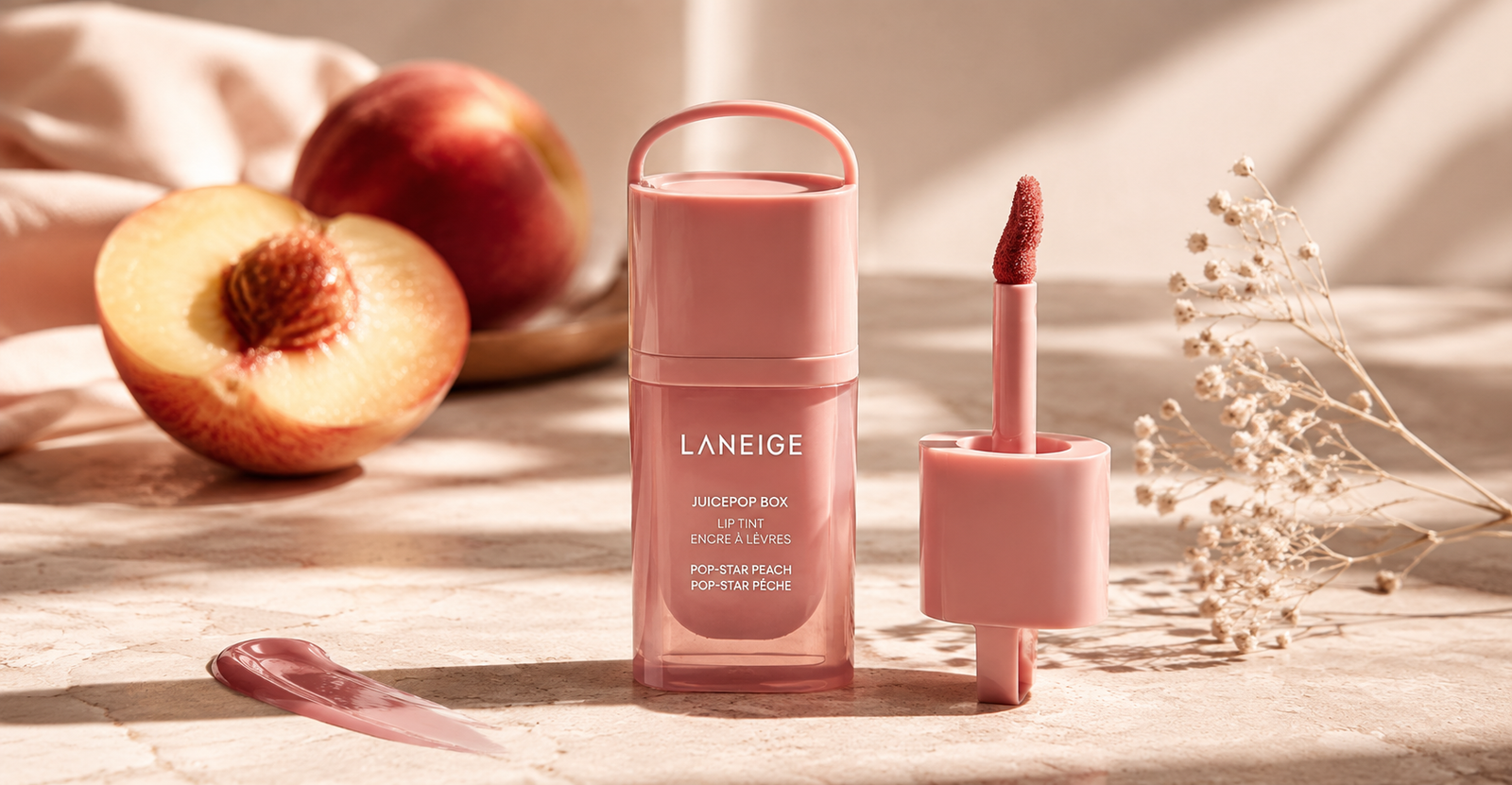 Laneige Juicepop Box — lip tint em óleo hidratante para lábios ressecados