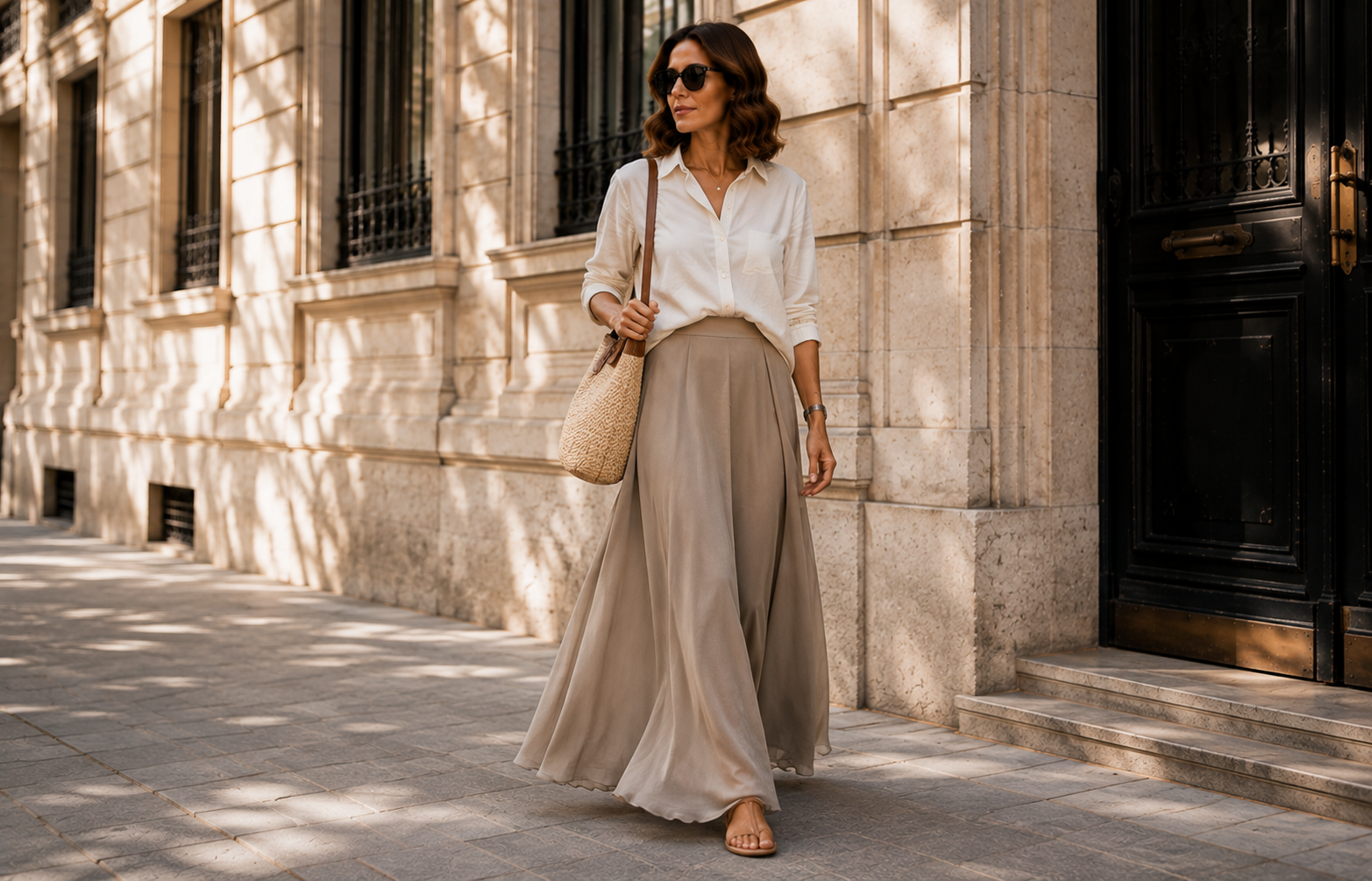 Saia longa fluida — tendência elegante e confortável para o guarda-roupa